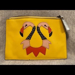 Anthropologie "Miss Albright" Zodiac Gemini Flamingo Pouch (New)